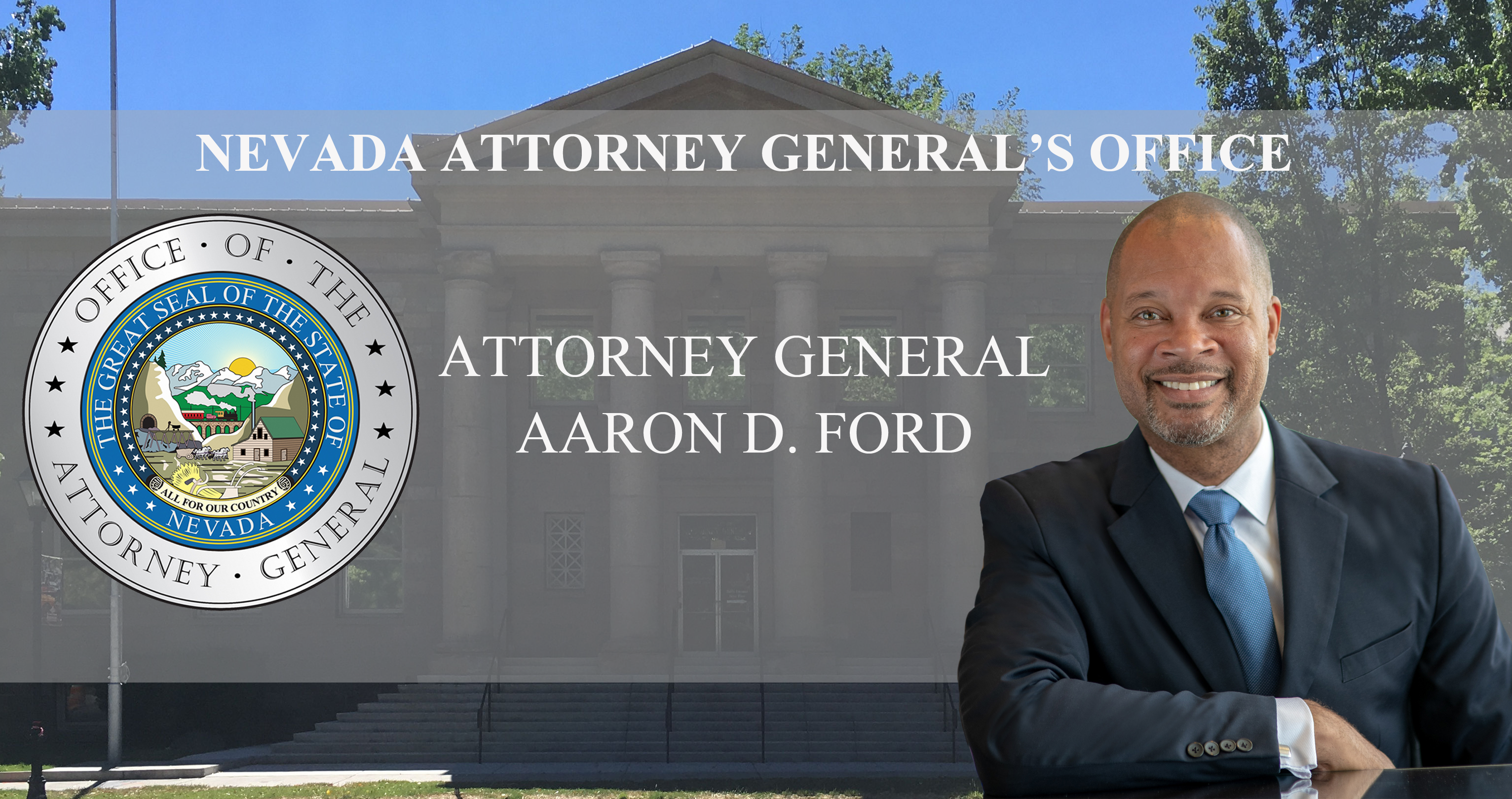 Nevada Attorney General Aaron D. Ford banner image